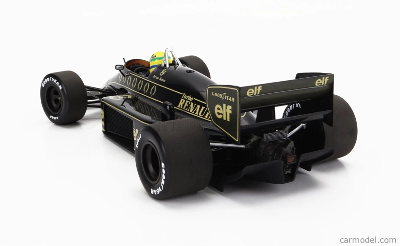 Minichamps Lotus F1 98t Renault Turbo N 12 Sezóna Špinavá verzia 1986 Ayrton Senna 1:18 Čierne zlato