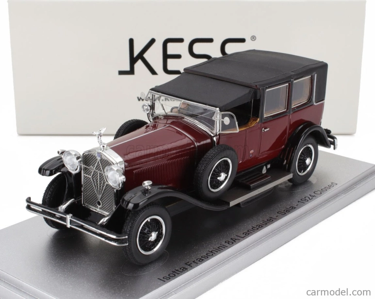Kess-model Isotta fraschini Tipo 8a Landaulet Sala Semiconvertible Closed 1924 1:43 Bordeaux Black
