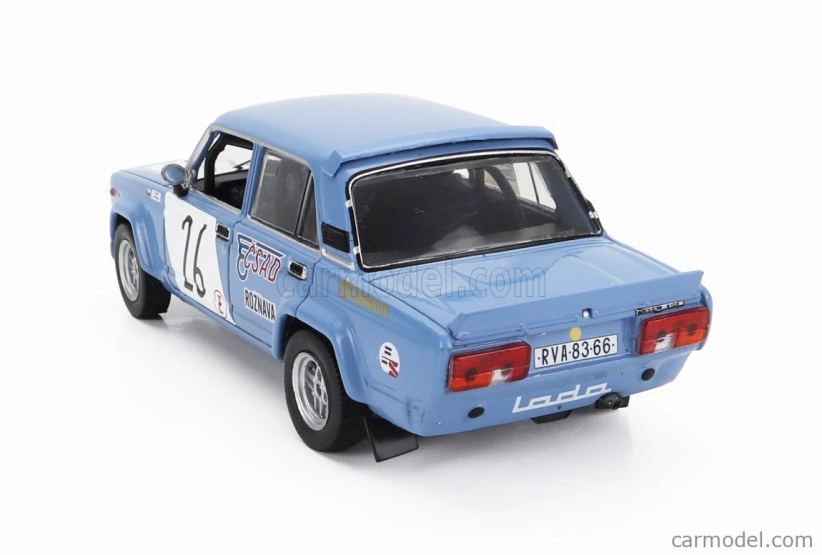 Ixo-models Lada fiat 2105 Vfts N 26 Rally Příbram 1986 Jan Rakottyai - Emil Slavík 1:43 Svetlomodrá