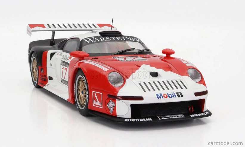 Werk83 Porsche 911 Gt1 3.2l Turbo Team Societe Jb N 17 Fia Gt Nurburgring 1997 E.collard - J.von Gartzen 1:18 červená biela