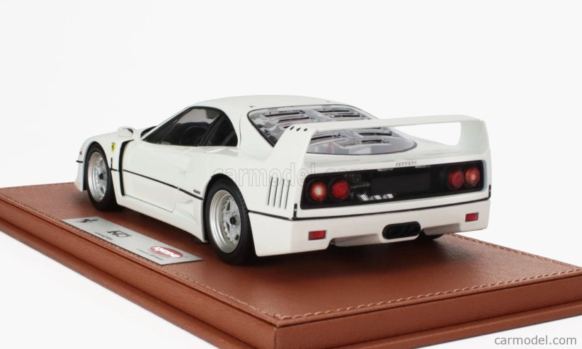 Bbr-models Ferrari F40 1987 - Con Vetrina - With Showcase 1:18 Bianco Avus - Bílá