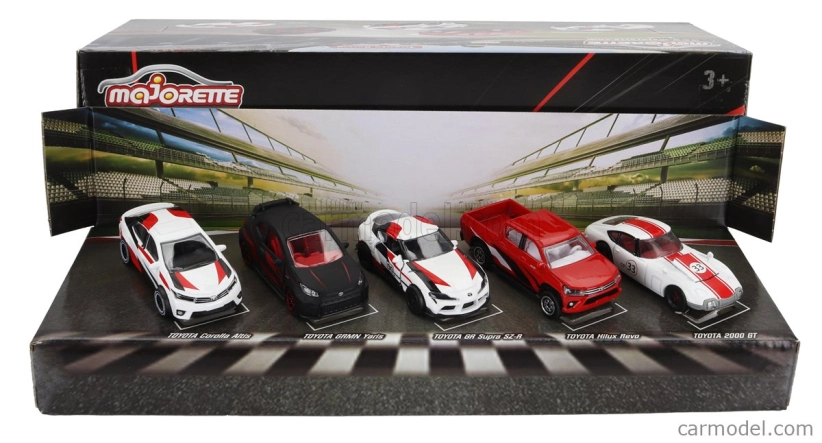 Majorette Toyota Set pěti modelů Toyota Racing 1:64