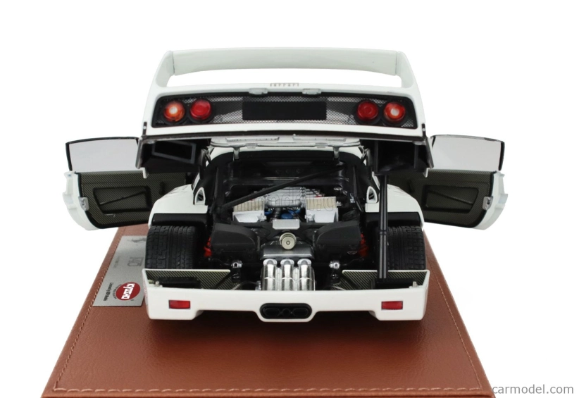 Bbr-models Ferrari F40 1987 - Con Vetrina - With Showcase 1:18 Bianco Avus - Bílá