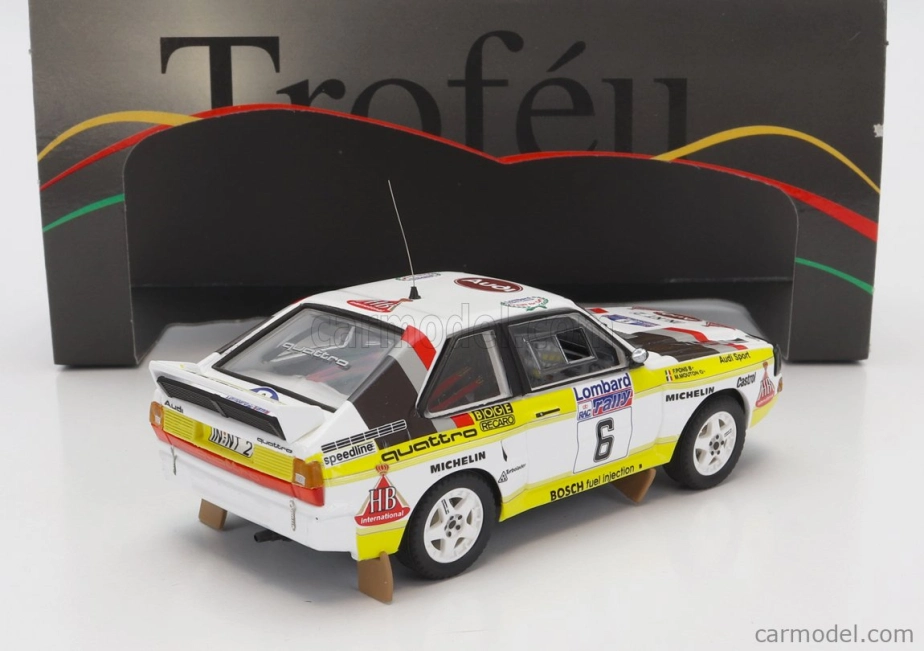 Trofeu Audi Quattro Sport Team Hb N 6 Rally Rac Lombard 1984 M.mouton - F.pons 1:43 Biela Žltá Hnedá