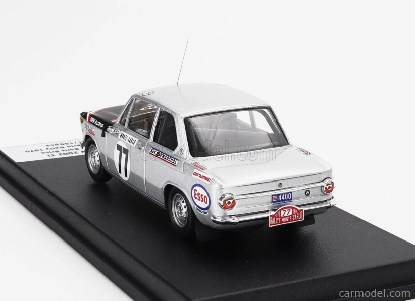 Trofeu BMW 2002 Ti (night Version) N 77 Rally Montecarlo 1970 Ray - Boris Brico 1:43 Stříbrná Černá