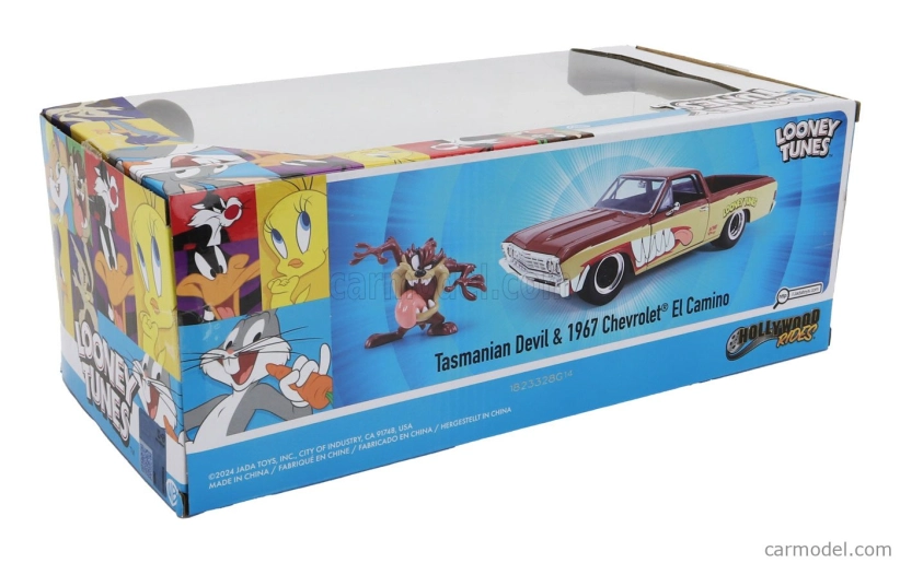 Jada Chevrolet El Camino Pick-up With Tanzmanian Devil Figure Looney Tunes 1967 1:24 2 Tóny Hnědé