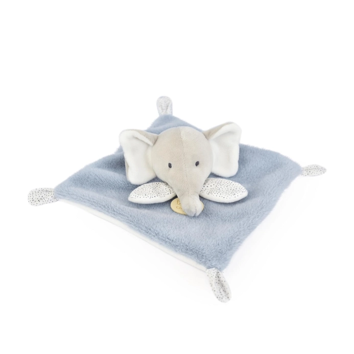 Doudou Plyšový muchláček modrošedý Slon 19 cm