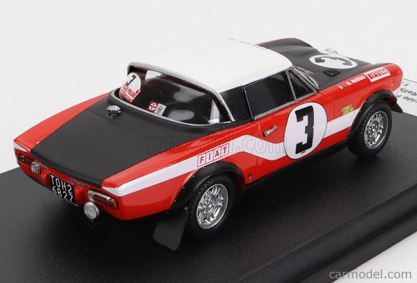 Trofeu Fiat 124 Abarth (night Version) N 3 Rally Of Poland 1973 A.paganelli - N.russo 1:43 Červená Černá Bílá