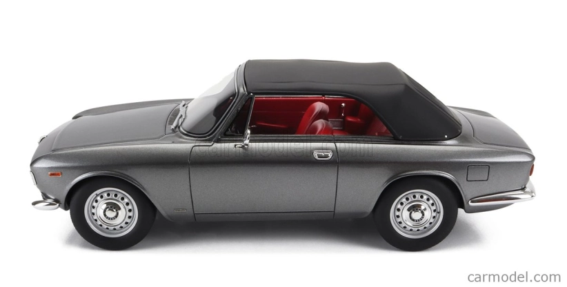 Mitica Alfa romeo Giulia 1600 Gtc Cabriolet uzavretý 1964 - interiér červená 1:18 Grigio Met - sivá