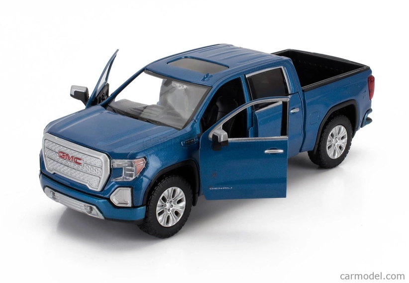 Johnny lightning GMC Sierra 1500 Denali Crew Cab Pick-up 2019 1:27 Blue Met