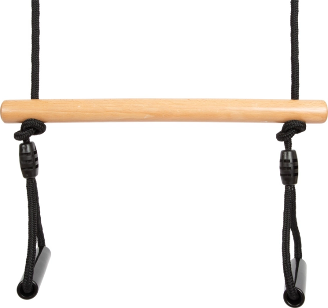 malá nožná hojdačka Trapéz s gymnastickými kruhmi "Black Line"