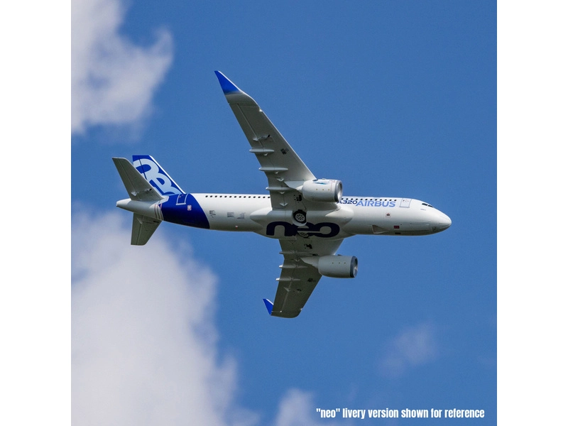RC letadlo E-flite Airbus A320neo EDF AS3X+ SAFE Select BNF Basic, bílá