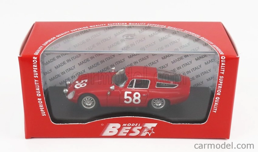 Best-model Alfa romeo Tz1 N 58 Targa Florio 1964 Bussinello - Todaro 1:43 Red