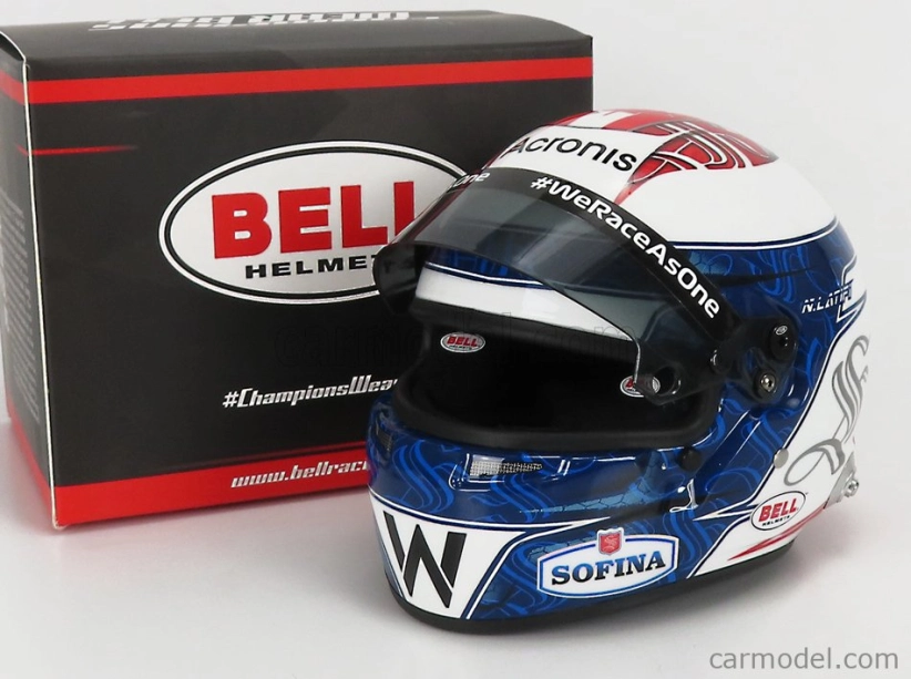 Mini helmet Bell helma F1 Williams Fw44 Team Williams Racing N 6 Season 2022 1:2