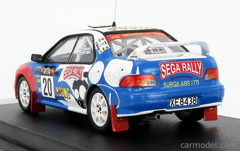 Trofeu Subaru Impreza Wrx (nočná verzia) N 20 Rally Safari 1999 H.miyoshi - E.osawa 1:43 Biela červená svetlomodrá