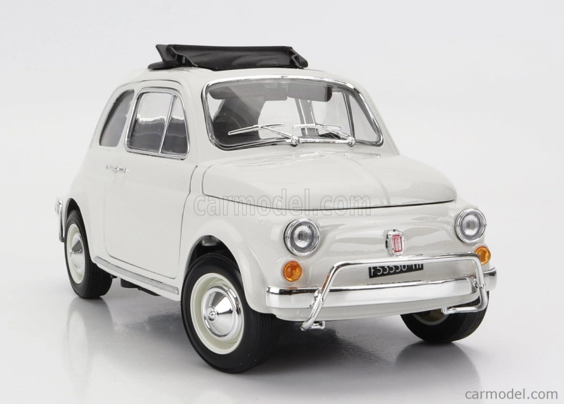Bburago Fiat 500l Open Roof 1968 1:16 biela