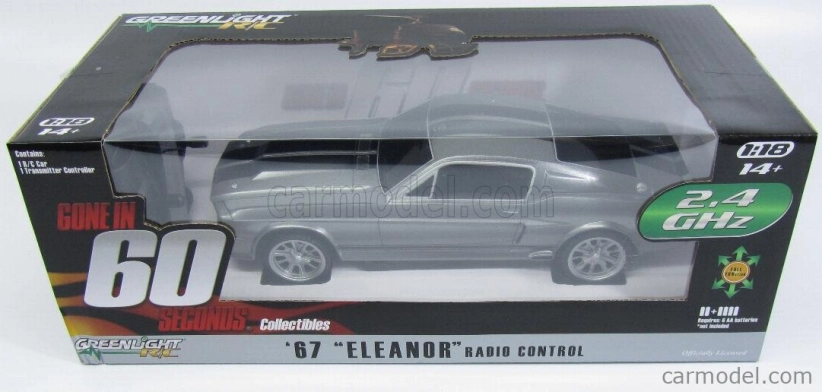 Greenlight Ford usa Mustang Shelby Gt500 1967 - Eleanor - 60 sekund 1:18, šedá