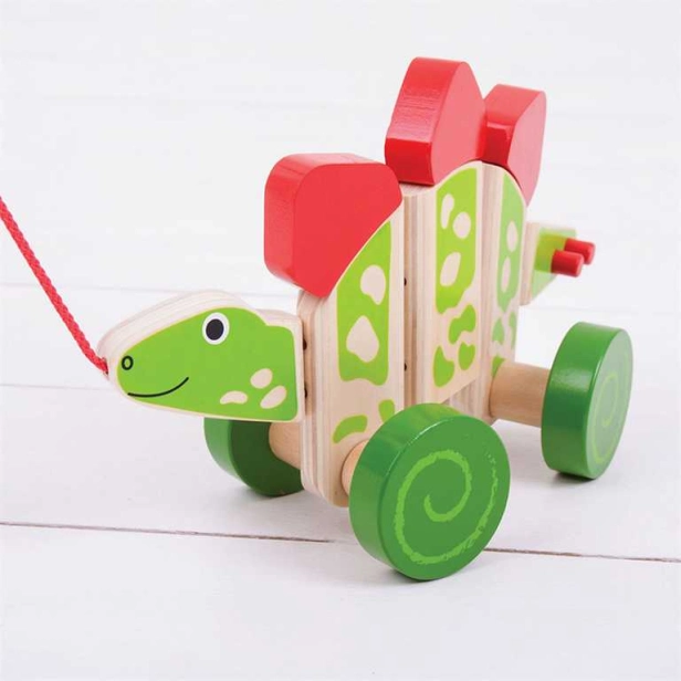 Bigjigs Detský ťahací dinosaurus