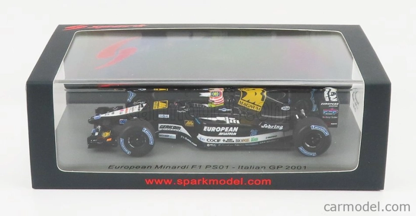 Spark-model Minardi F1 Ps01 Team European N 20 Season 2001 Alexander Yoong 1:43 Černá Bílá