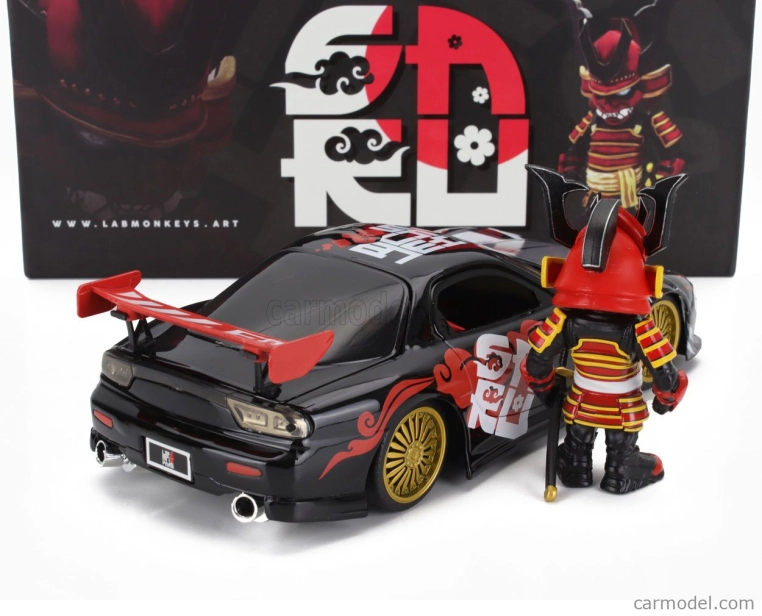 Jada Mazda Rx-7 s postavičkou Labmonkey Saru 1993 1:24 sivá červená