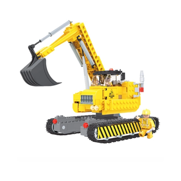Ausini 92891 Excavator - kocky rovnakej veľkosti ako Lego