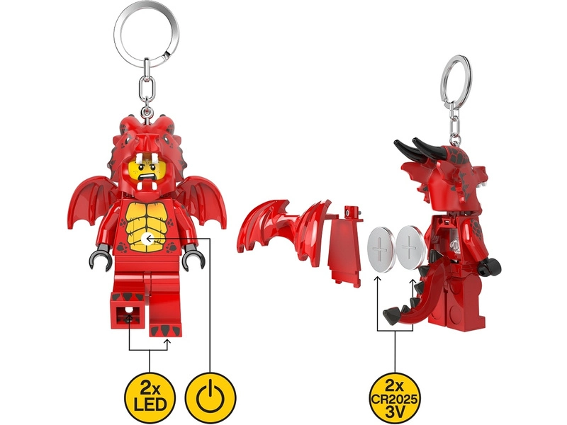 LEGO svietiaca kľúčenka – Červený drak