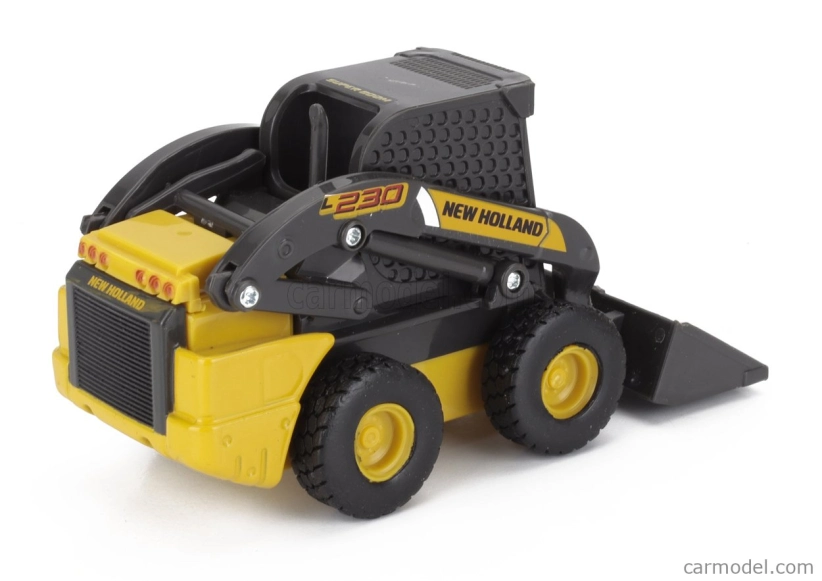 Newray Iveco fiat Daily Roll-off Pianale 2023 With Accessories + New Holland L228 Ruspa Gommata - Skid Steer Scraper Tractor 1:36 Žlutá Černá