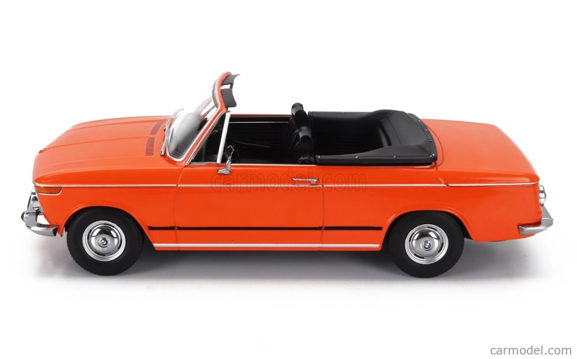 BMW 1600-2 Cabriolet 1968 v mierke kk - s odnímateľnou mäkkou strechou 1:18 oranžová