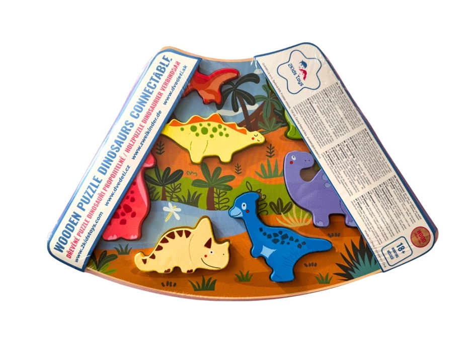 2Kids Toys Dřevěné puzzle Dinosauři propojitelné