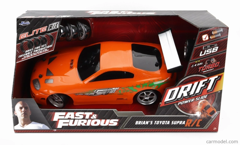 Jada Toyota Brian's Supra Mkiv 1995 - Paul Walker - Fast & Furious 1:10 Orange