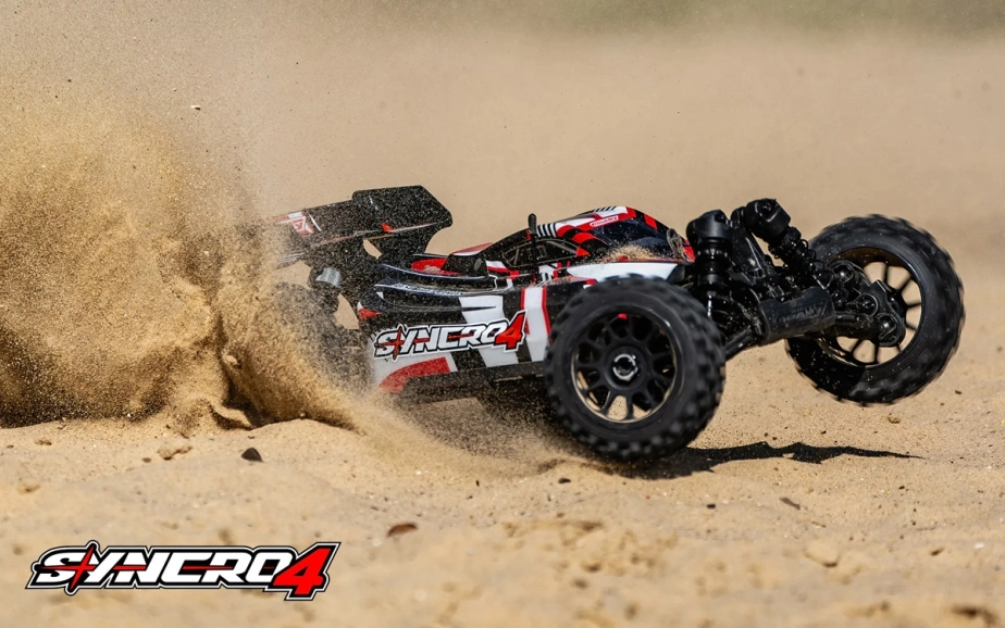 SYNCRO-4 - BUGGY 4WD 3-4S Brushless - RTR - 2026 červená