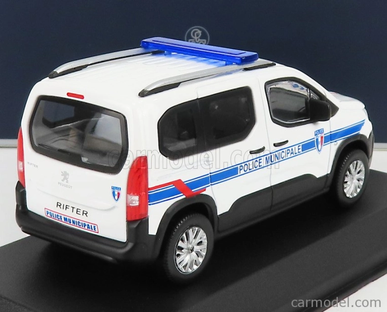 Norev Peugeot Rifter Police Municipale 2019 1:43 bielo modrá