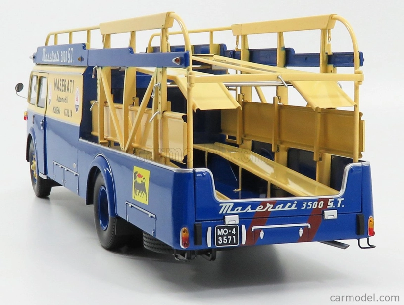 Cmr Fiat 642rn2 Truck Bartoletti Maserati Car Transporter 1957 1:18 Modrá Žlutá