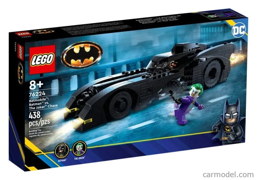Lego Batman Lego - Batmobile - Batman Vs The Joker - 438 Pezzi - 438 Pieces Black