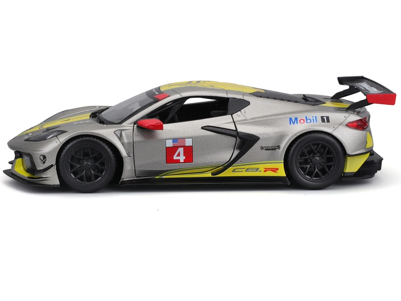 Bburago Chevrolet C8.r 6.2l V8 Team Corvette Racing N 4 Racing 2021 1:24 Šedá Žlutá