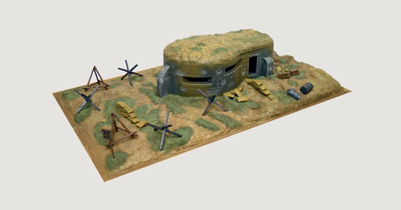 Italeri dioráma – bunker s príslušenstvom 2. svetová vojna (1:72)