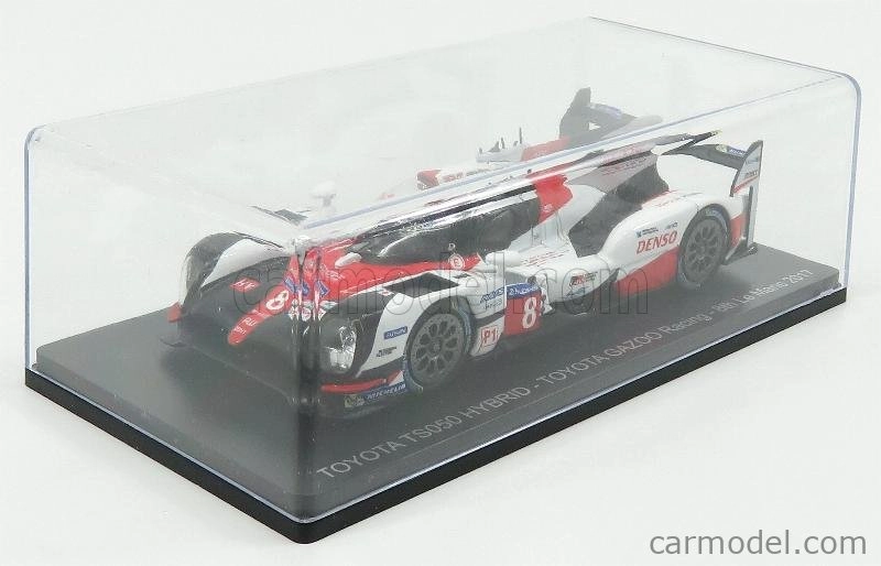 Edicola Toyota Ts050 Hibrid 2.4l Turbo V6 Team Gazoo Racing N 8 24h Le Mans 2017 S.buemi - K.nakajima - A.davidson 1:43 Biela červená čierna