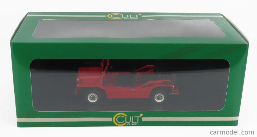 Modely v mierke Cult-scale Austin Mini Moke 1965 1:18 Red
