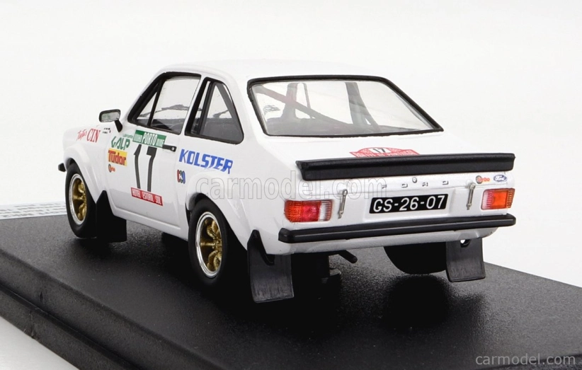 Trofeu Ford england Escort Mkii (nočná verzia) N 17 Rally Portugal 1983 J.p.borges - R.bevilacqua 1:43 Biela