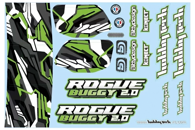 Rogue Buggy 2.0 Samolepky zelené