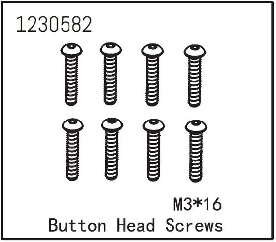 Button Head Screw M3*16 (8)