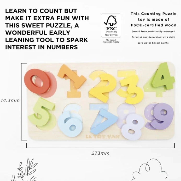 Le Toy Van Petilou Vkladacie puzzle s číslami
