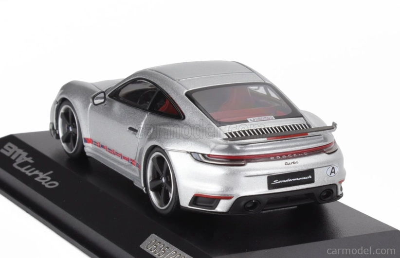Minichamps Porsche 911 992 Turbo Coupe 2023 - First Turbo Remastered 1:43 Silver