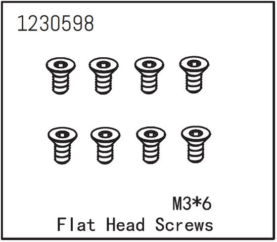 Flat Head Screw M3*6 (8)