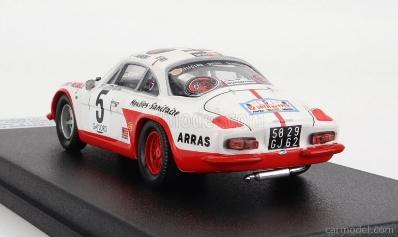 Trofeu Renault Alpine A110 N 5 2nd Rally Ypres 1973 S.laurent - P.hammelrath 1:43 Bílá Červená
