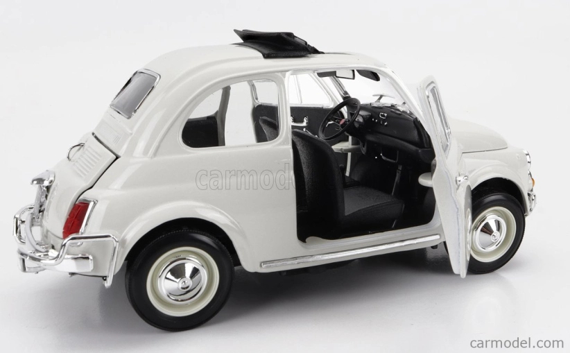 Bburago Fiat 500l Open Roof 1968 1:16 biela
