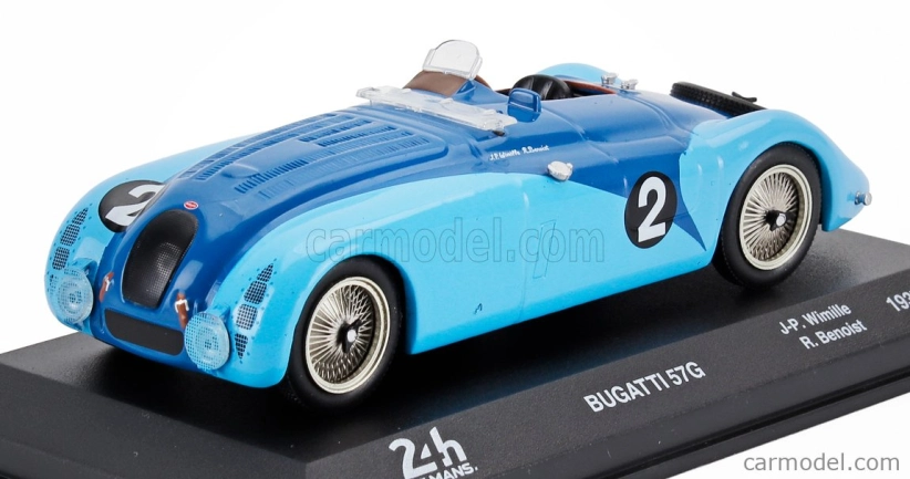 Edicola Bugatti Type 57g 3.3l Team Roger Labric N 2 Winner 24h Le Mans 1937 Jean Pierre Wimille - Robert Benoist 1:43 2 Tóny Modré