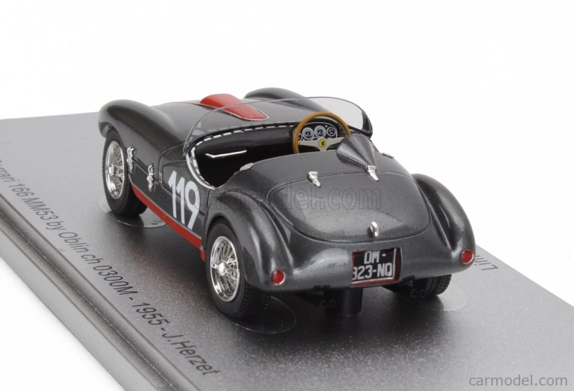 Kess-model Ferrari 166 Mm53 Spider Barquette Ch.0300m Vignale By Oblin N 119 Winner Coppa Sar 1955 1:43 Šedá Červená