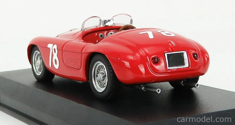 Art-model Ferrari 166mm Barchetta Ch.0034 N 78 2nd Coppa D'oro Di Sicilia 1951 P.marzotto 1:43 Červená