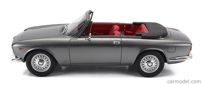 Mitica Alfa romeo Giulia 1600 Gtc Cabriolet otvorený 1964 - interiér červená 1:18 Grigio Met - sivá